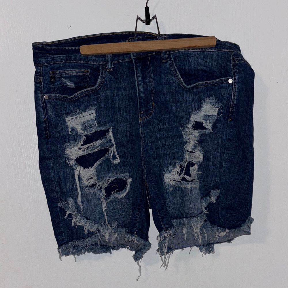 Distressed Judy Blue Denim Shorts